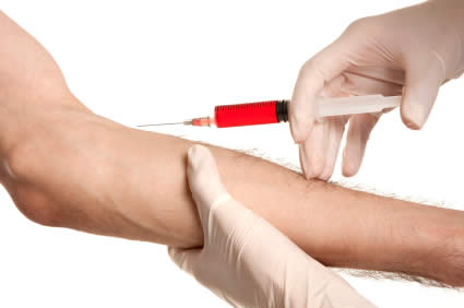 Blood test - arm & needle