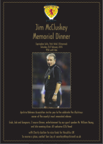 Jim McLuskey Memorial Dinner handbill