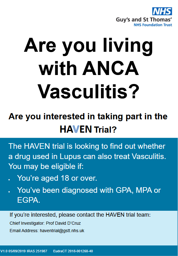 Thumbnail of poster asking 'Are you suffering from ANCA vasculitis'