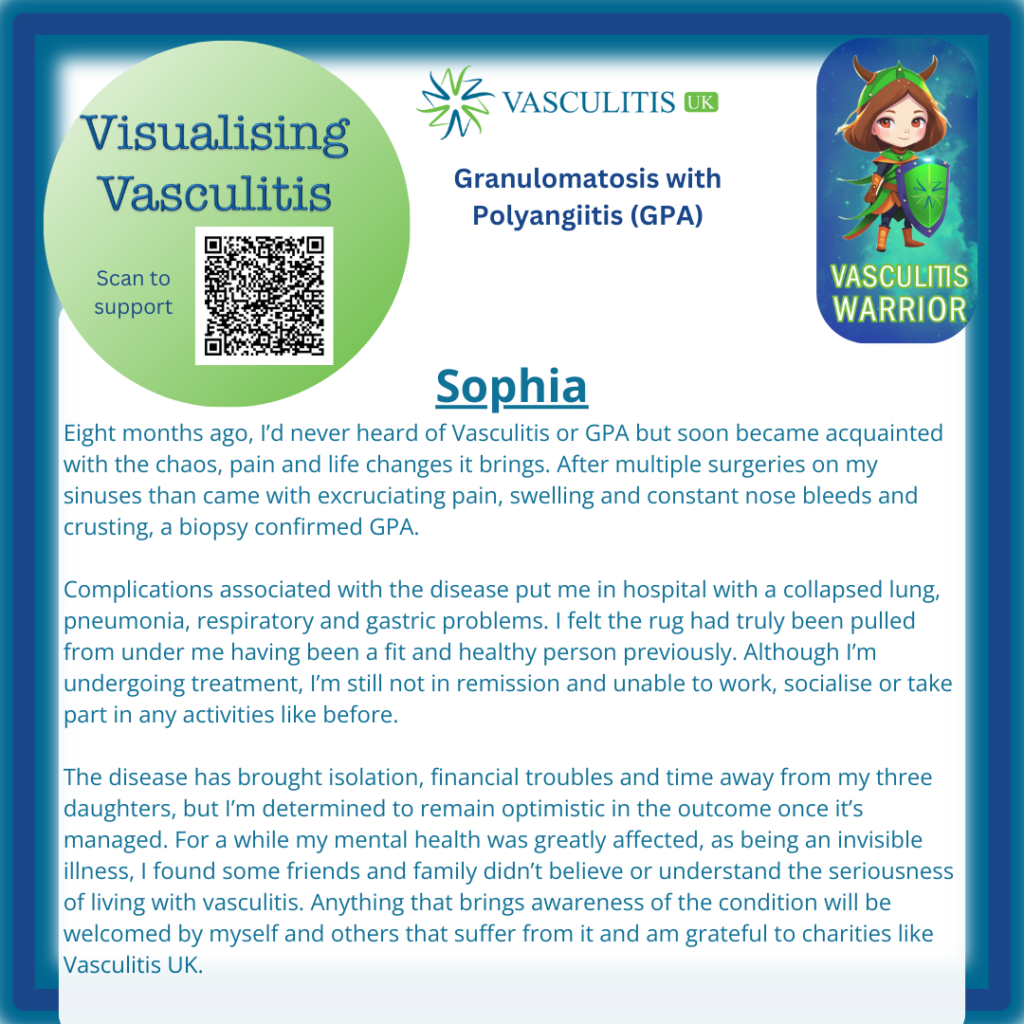 Sophia's story - part of the Visualising Vasculitis series