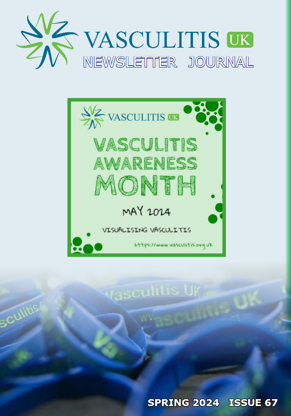 Thumbnail of front cover of Spring 2024 edition of Vasculitis UK Newsletter and Journal